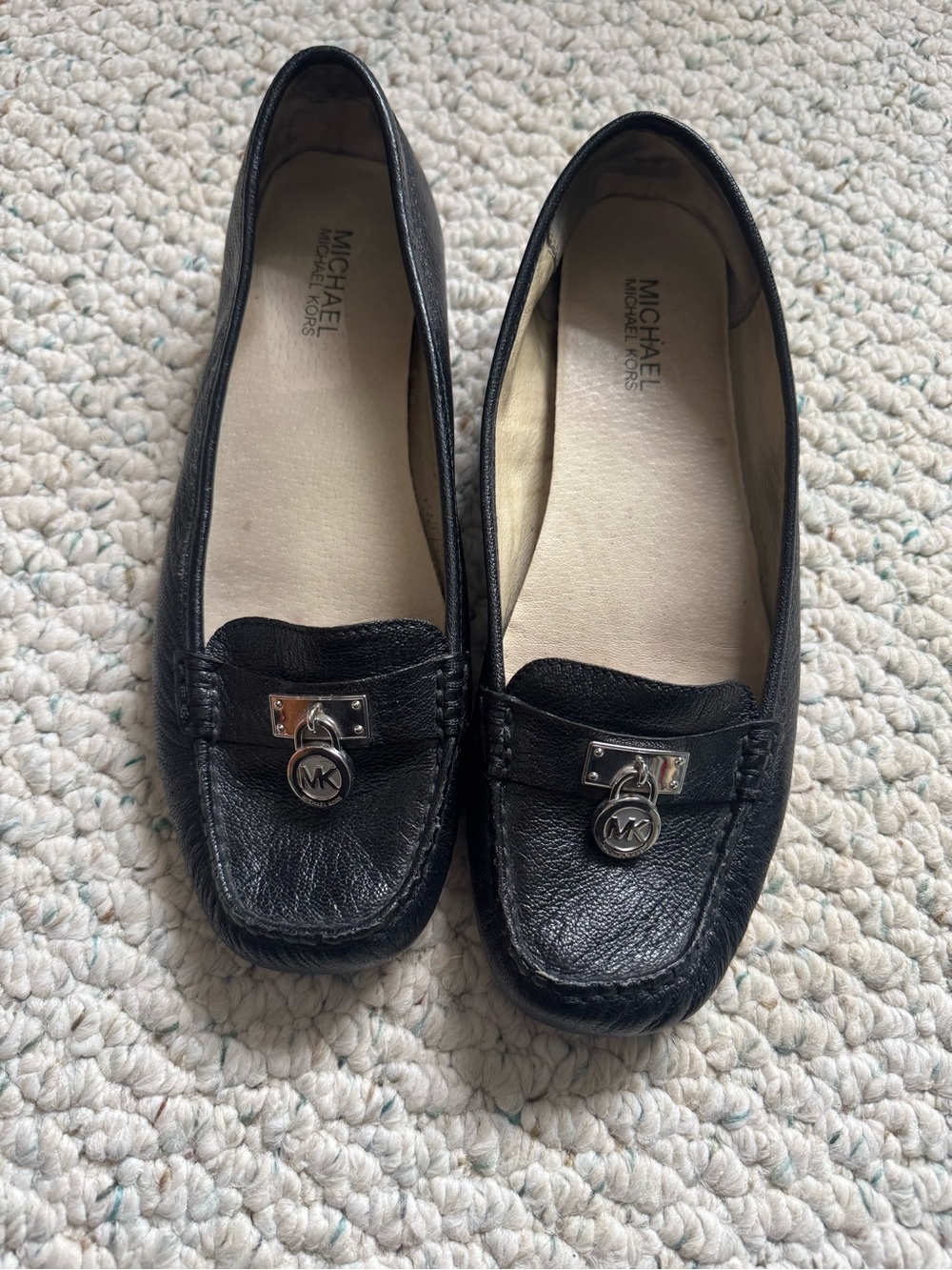 Michael Kors Black Leather Loafers